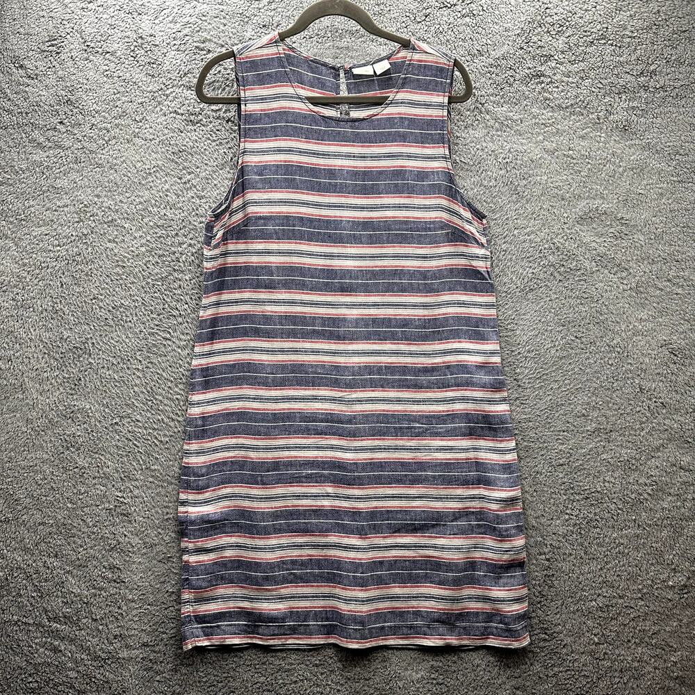 St. Tropez West Women's Size 12 100% Linen Sleeveless Dress Beach‎ Vacation EUC